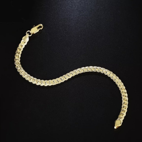 925 Sterling Silver 5MM Cuban Link Bracelet 8" - Picture 4 of 5